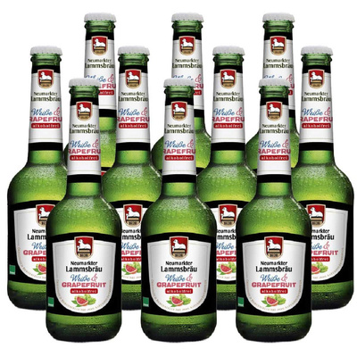 Produktfoto zu Lammsbräu - Weiße Grapefruit, alkoholfrei - 10 x 0,33l