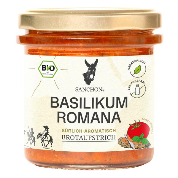 Produktfoto zu Sanchon - Brotaufstrich Basilikum Romana - 150g