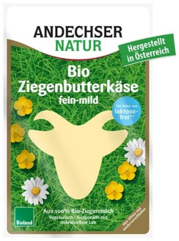 Produktfoto zu Andechser - Ziegenbutterkäse in Scheiben - 100g