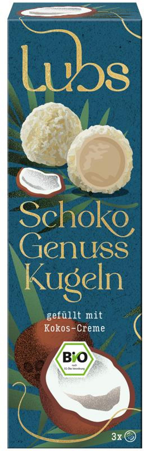 Produktfoto zu Lubs - Schoko Genuss Kugeln mit Kokos - 36g