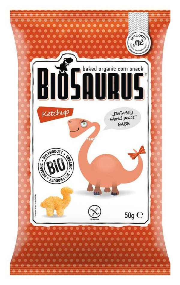 Produktfoto zu Biosaurus - Maischips Ketchup, glutenfrei - 50g