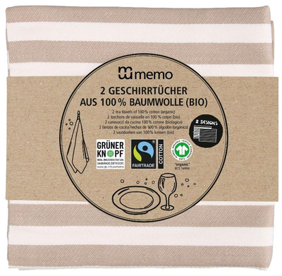 Produktfoto zu Geschirrtücher aus Bio Baumwollle - 2 Stück - 50x70cm