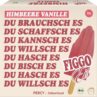 Produktfoto zu followfood - Stieleis Himbeere-Vanille FIGGO - 195ml (3 Stück)