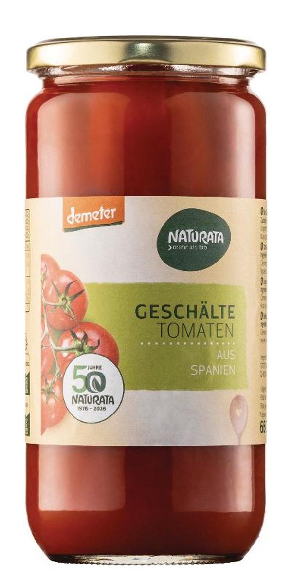 Produktfoto zu Naturata Geschälte Tomaten im Glas - 660g