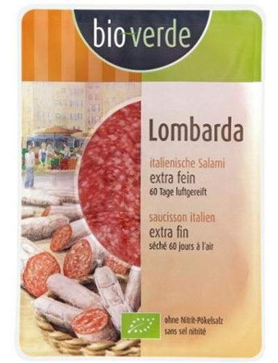 Produktfoto zu bio-verde - Lombarda Salami Aufschnitt - 80g