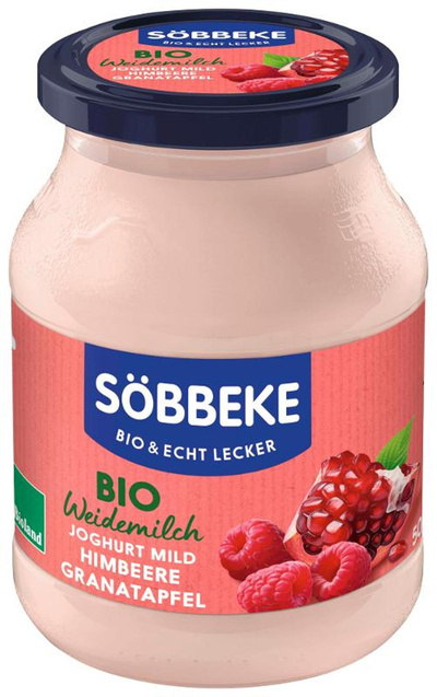 Produktfoto zu Söbbeke - Joghurt Himbeere-Granatapfel, 3,8% - 500g