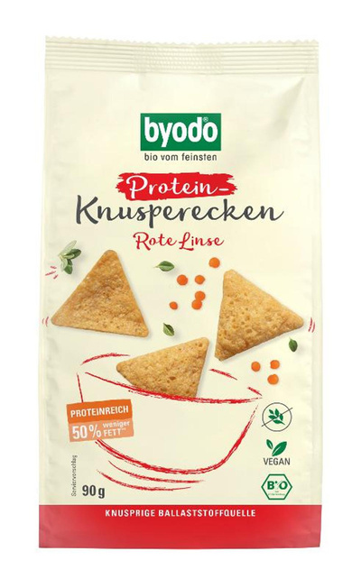 Produktfoto zu Byodo - Rote Linse Knusperecken - 90g