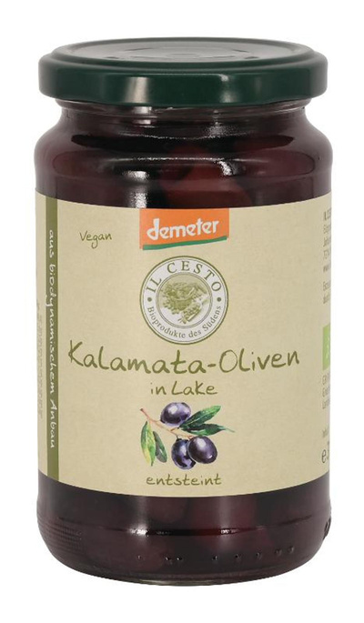 Produktfoto zu Il Cesto - Kalamata Oliven, ohne Stein - 315g