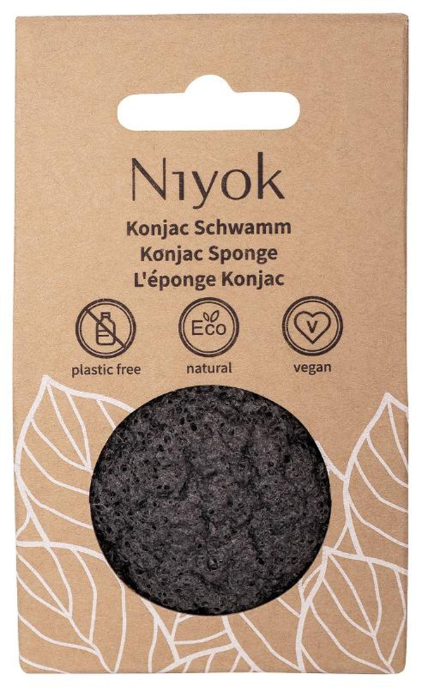Produktfoto zu Niyok - Konjac Sponge black (aus Bambuskohle)