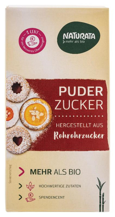 Produktfoto zu Naturata - Puderzucker aus Rohrohrzucker - 200g