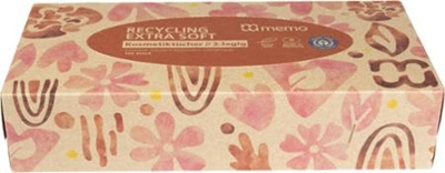 Produktfoto zu memo - Kosmetiktücher Recycling 2-lagig - 100 Stück