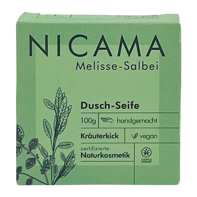 Produktfoto zu 100g - Nicama - Duschseife Melisse Salbei
