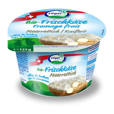 Produktfoto zu Züger - Frischkäse Meerrettich luftig&locker - 125g