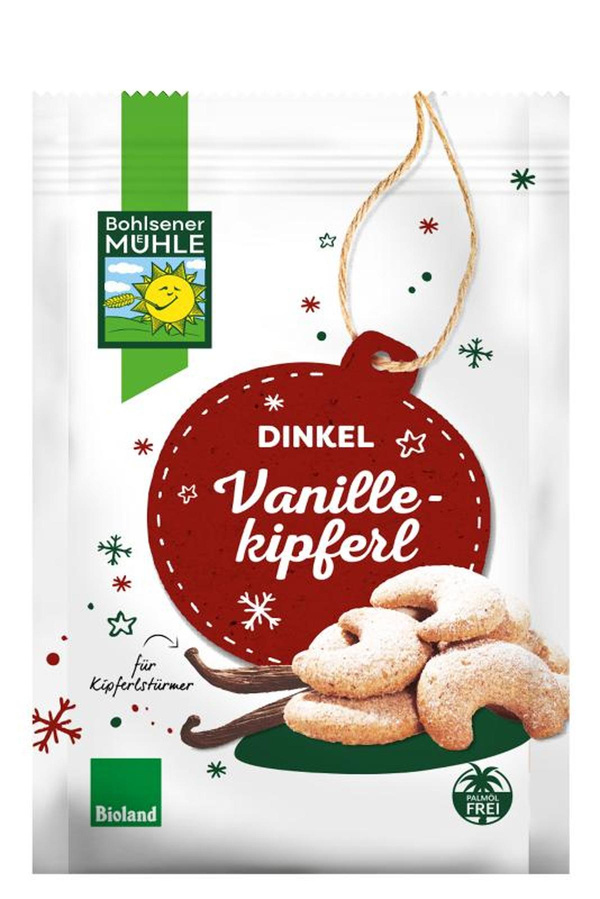 Produktfoto zu Bohlsener Mühle - Dinkel Vanillekipferl - 125g