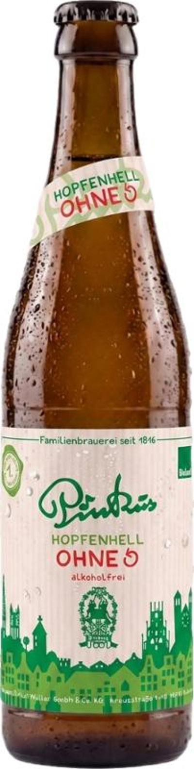 Produktfoto zu Pinkus - Hopfen Hell, alkoholfrei - 0,33l