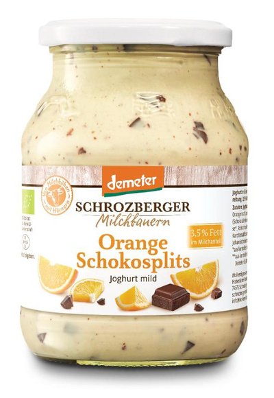 Produktfoto zu Schrozberger - Joghurt Orange Schokosplits 3,5% - 500g