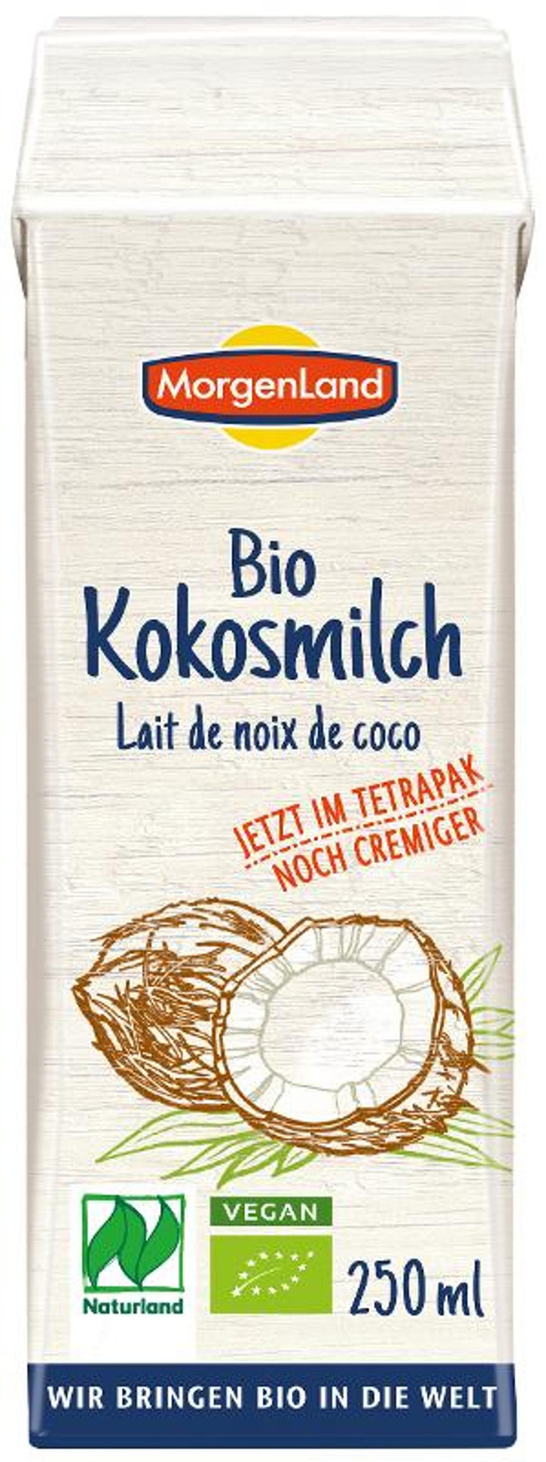 Produktfoto zu Morgenland - Kokosmilch TetraPak - 250ml