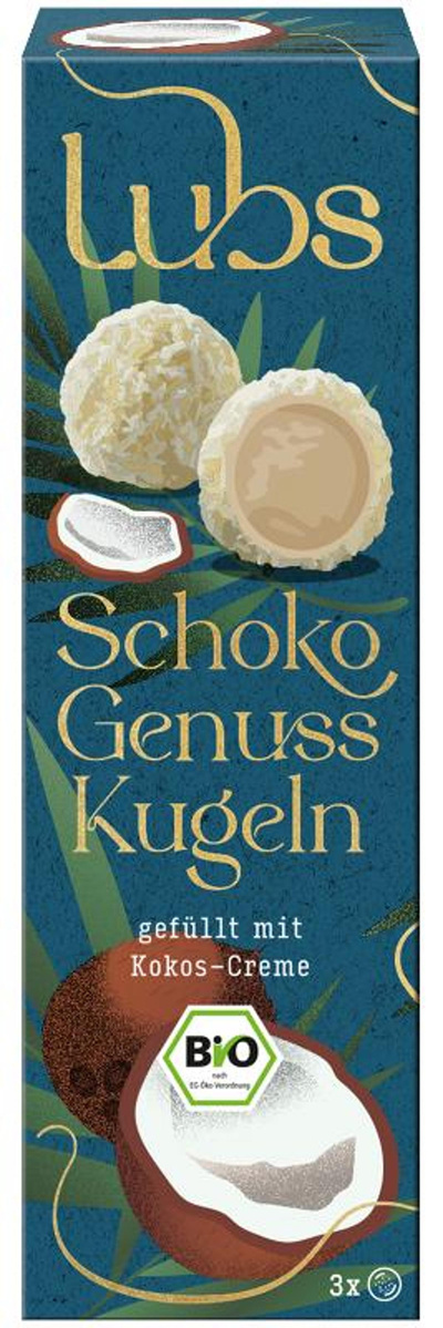 Produktfoto zu Lubs - Schoko Genuss Kugeln mit Kokos - 36g