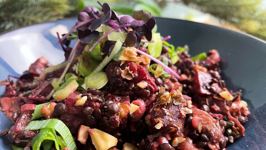 Rezeptbild für 80. Linsensalat mit Roter Bete (vegan)