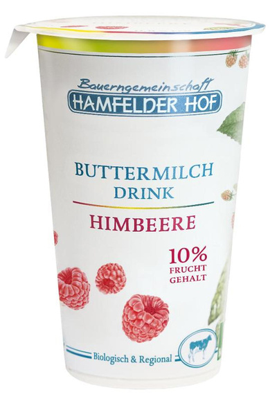 Produktfoto zu Hamfelder Hof - Buttermilchdrink Himbeere - 250g