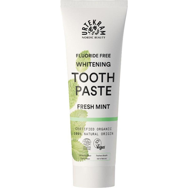 Produktfoto zu Urtekram - Fresh Mint Zahnpasta Whitening - 75ml