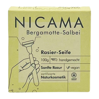 Produktfoto zu 100g - Nicama - Rasierseife Bergamotte Salbei