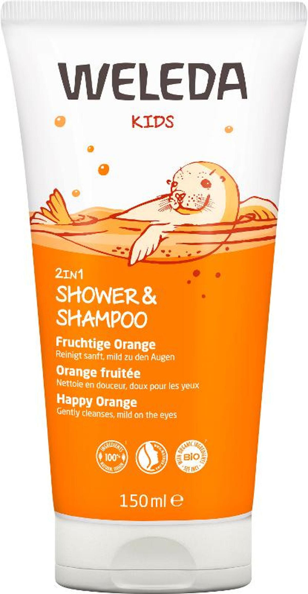 Produktfoto zu Weleda - Kids 2 in1 Shower & Shampoo Orange - 150ml