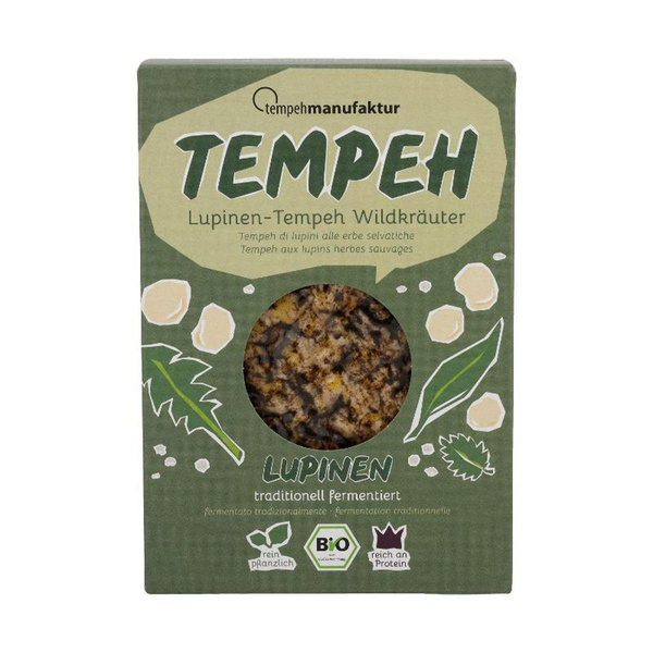 Produktfoto zu tempehmanufaktur - Tempeh Lupinen Wildkräuter - 170g