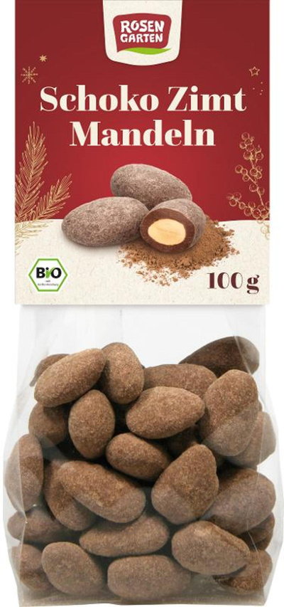 Produktfoto zu Rosengarten - Schoko Zimt Mandeln - 100g