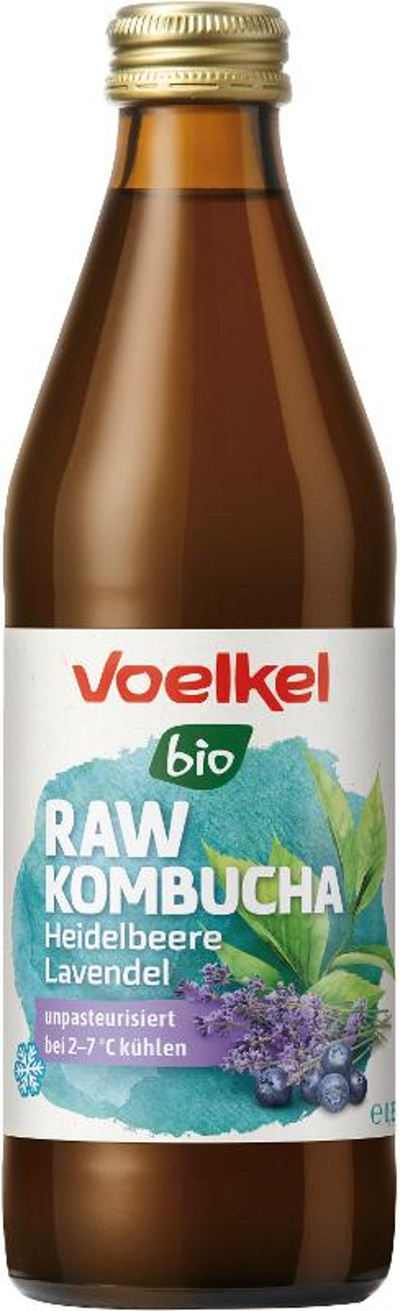Produktfoto zu Voelkel - RAW Kombucha Heidelbeer Lavendel - 0,33l