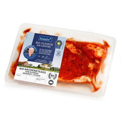 Produktfoto zu bioladen - Nackensteak vom Schwein, gewürzt - 300g (2 Stück)