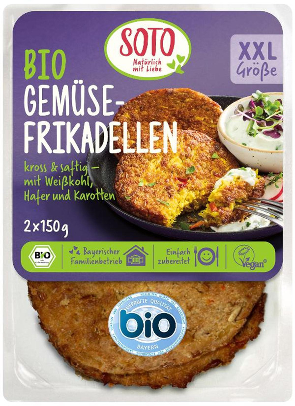 Produktfoto zu SOTO - Gemüsefrikadellen, vegan - 300g (2 Stück)