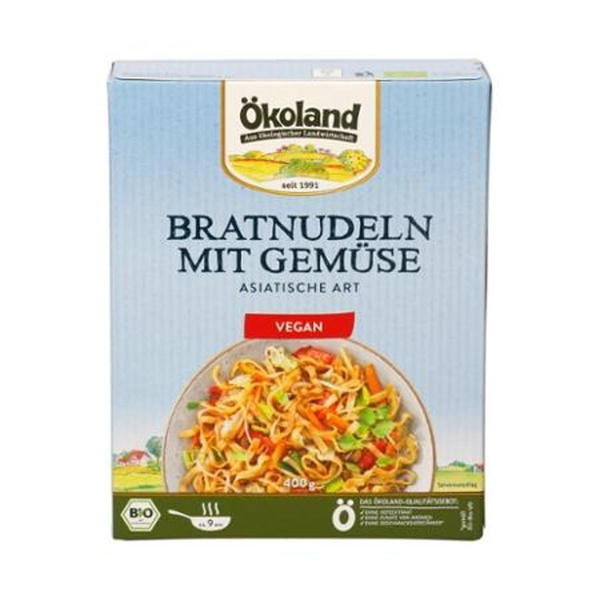 Produktfoto zu Ökoland - Bratnudeln mit Gemüse, tiefgekühlt - 400 g