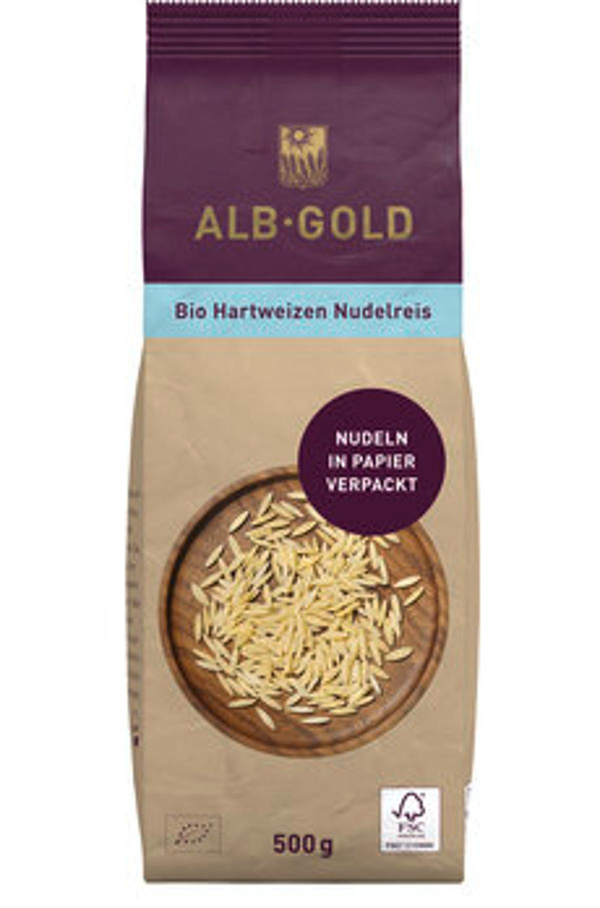 Produktfoto zu ALB-GOLD - Nudelreis (Kritharaki _ Orzo) - 500g