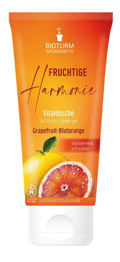 Produktfoto zu Bioturm - Duschgel Fruchtige Harmonie Grapefruit Blutorange - 200ml