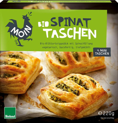 Produktfoto zu Moin - Spinat Taschen, tiefgekühlt  - 4 Stück