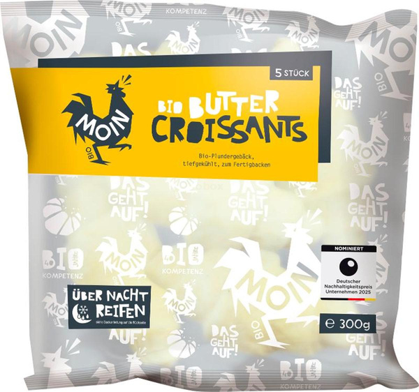 Produktfoto zu Moin - Butter Croissant, tiefgekühlt - 300g (5 Stück)