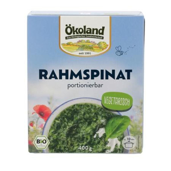 Produktfoto zu Ökoland - Rahmspinat, tiefgekühlt - 400g