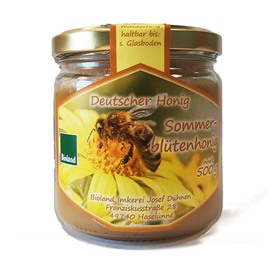 Produktfoto zu Imkerei Stefan Dühnen - Sommerblüten-Honig - 500g