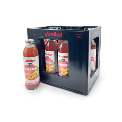 Produktfoto zu Voelkel - Rhabarber Nektar - 8 x 0,5l