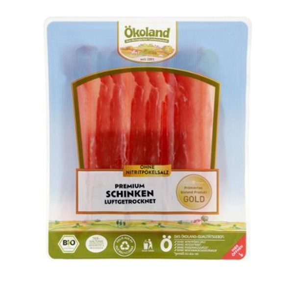 Produktfoto zu Ökoland - Premium Schinken, luftgetrocknet - 80g
