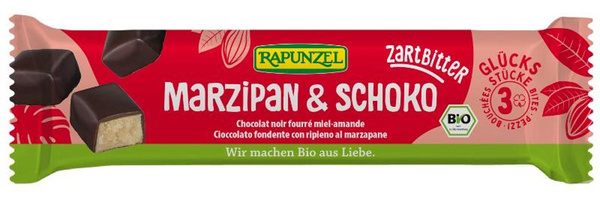 Produktfoto zu Rapunzel - Marzipan & Schoko Riegel (Zartbitter) - 50g