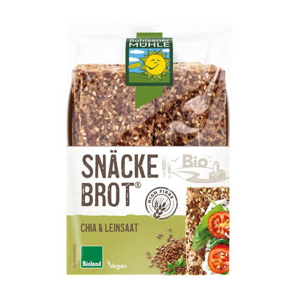 Produktfoto zu Bohlsener Mühle - Snäckebrot Chia Leinsaat - 200g