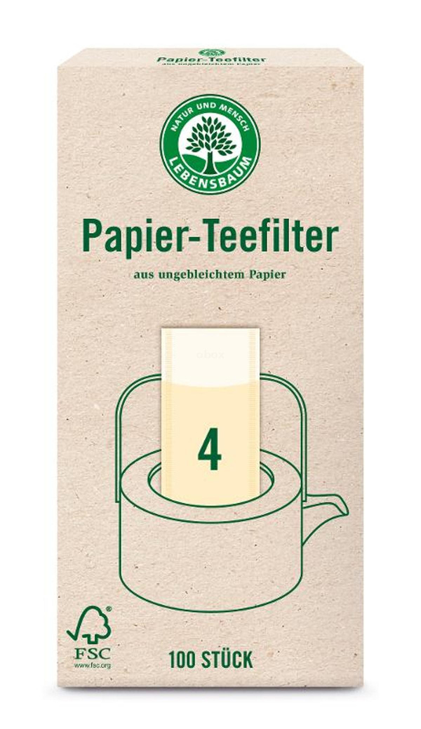 Produktfoto zu Lebensbaum - Teefilter, Größe 4 - 100 Stück