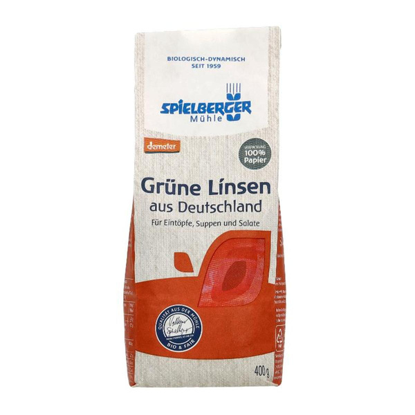 Produktfoto zu Spielberger - Grüne Linsen aus Deutschland - 400g