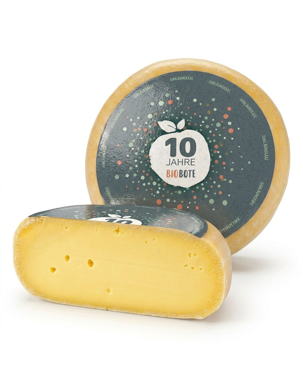 Produktfoto zu Aurora- Biobote Jersey Gouda Jubiläumskäse, 50 % Fett i. Tr.