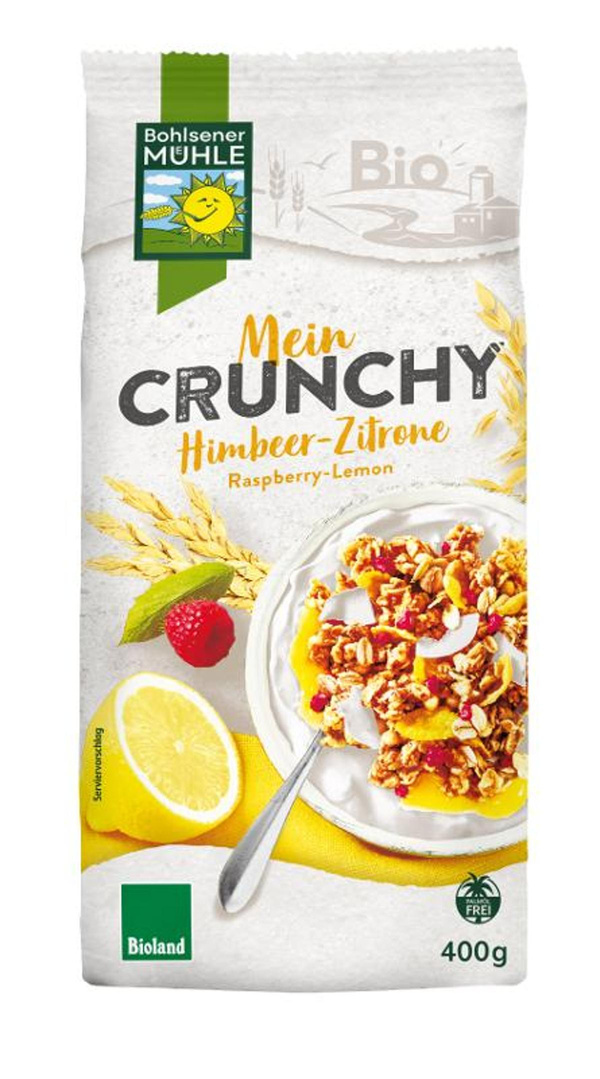 Produktfoto zu Bohlsener Mühle - Crunchy Himbeer Zitrone - 400g