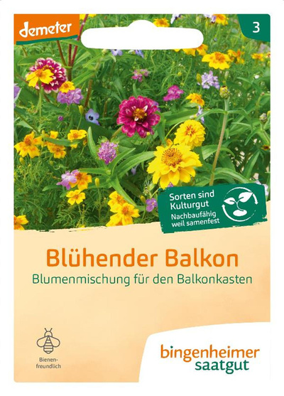 Produktfoto zu Bingenheimer Saatgut - Blumenmischung Blühender Balkon