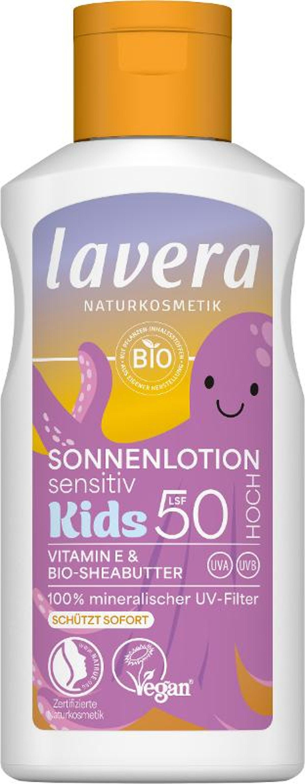 Produktfoto zu Lavera - Sonnenlotion sensitiv Kids LSF 50 - 100ml