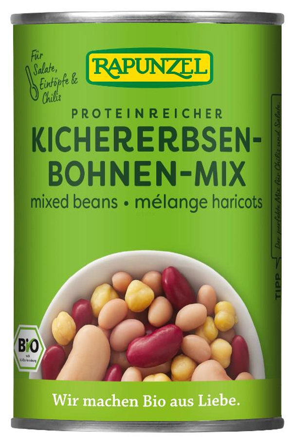 Produktfoto zu Rapunzel - Bohnen-Mix in der Dose - 400g